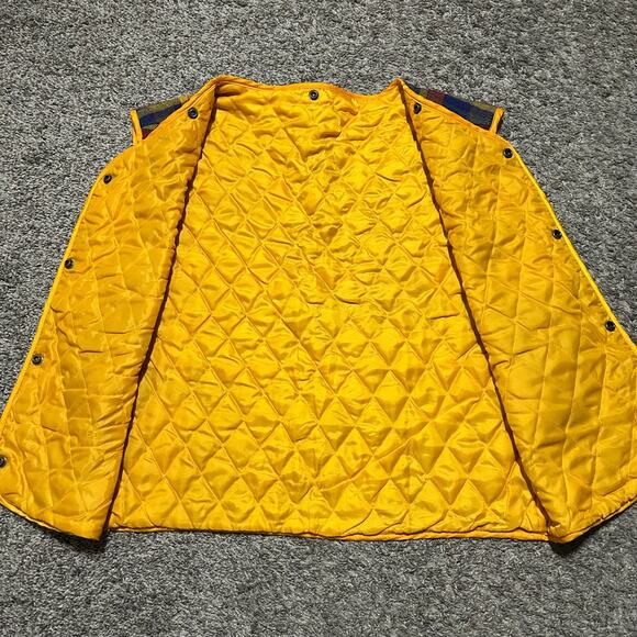 Vintage Quilted Vest Liner Jacket Reversible Yellow y2k GAP - Picture 3 of 6